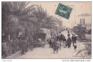 ALGERIE.ARZEW RUE D ISLY.....cp abimee   AUTOBUS