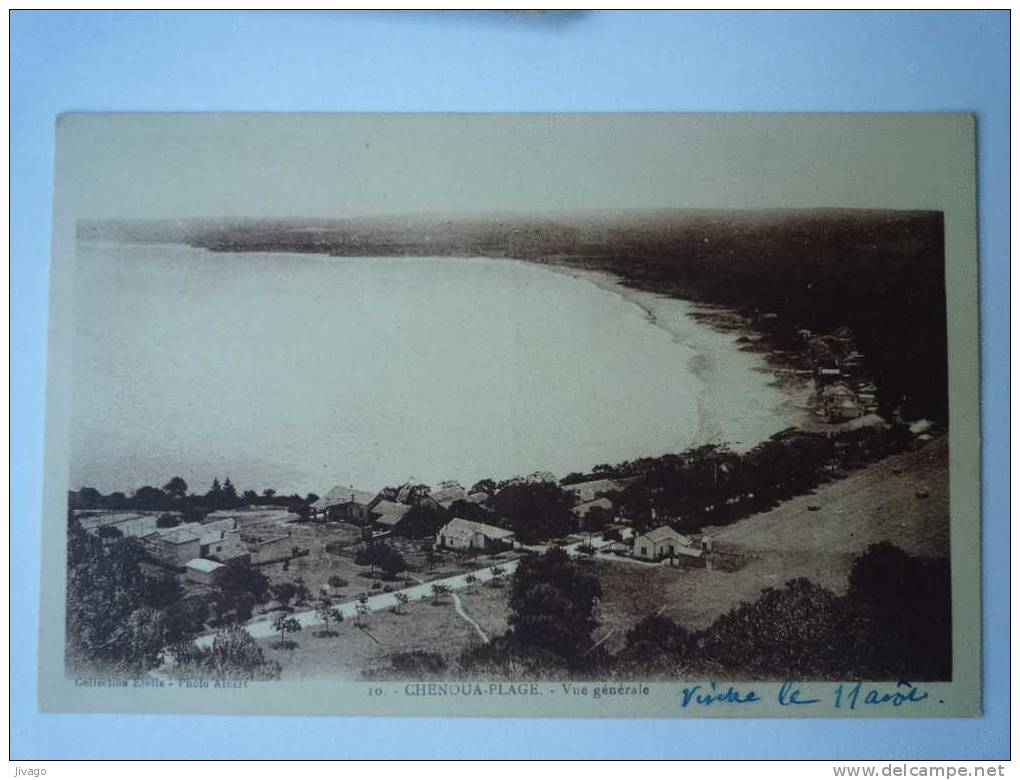 CHENOUA-PLAGE    Vue générale  (Carte sépia)
