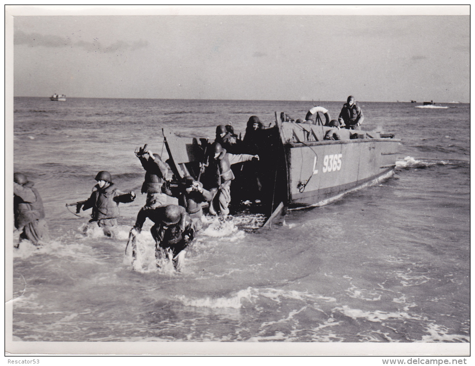rare photo véritable  guerre d´algérie exercice de commando débarquement à Arzew 3ème compagnie 2ème zouave