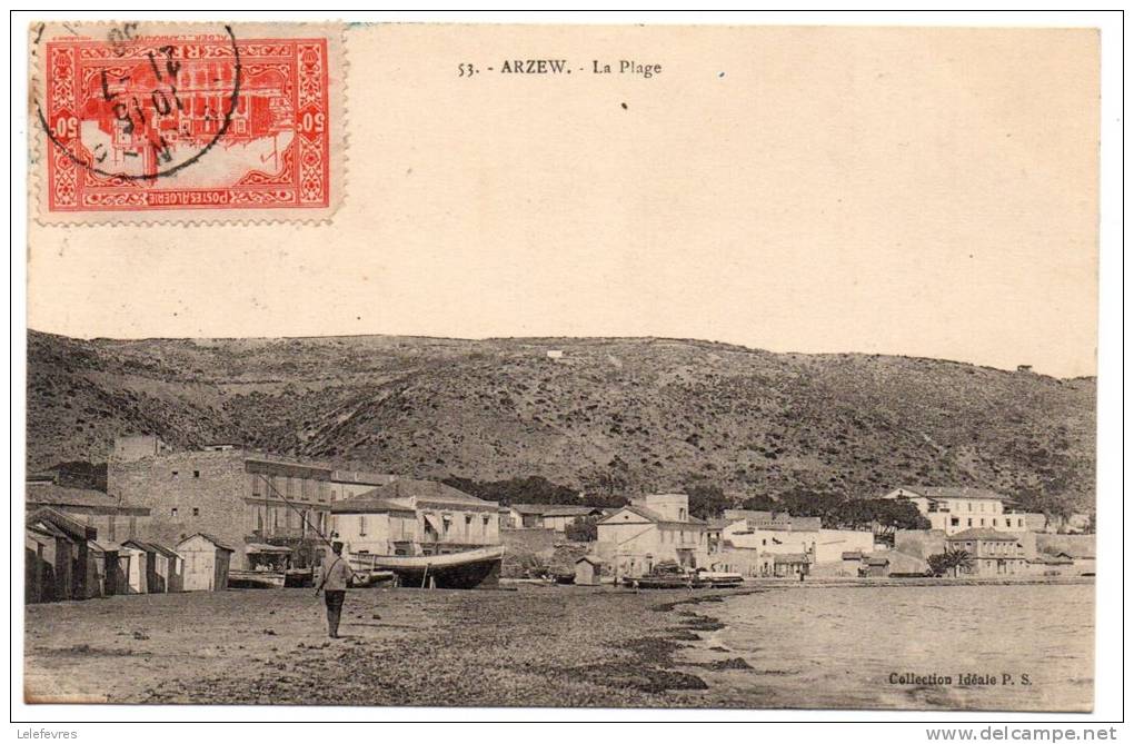 Cpa ,   ALGERIE /  ARZEW , la Plage       -