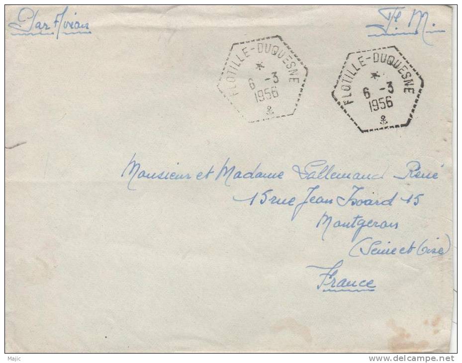 FLOTILLE DUQUESNE  base navale d'Arzew (Algerie)  6/03/56