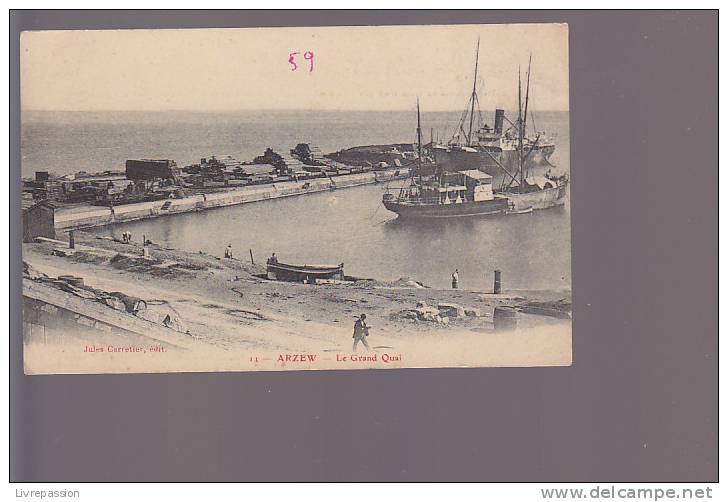 cpa ,   Arzew , le grand quai    ,non    voyagé