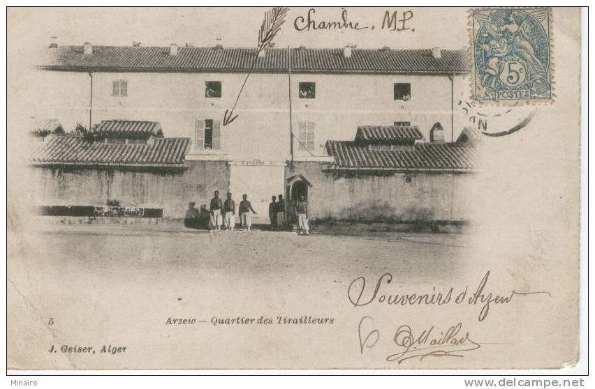 ARZEW, quartier des Tirailleurs - dos simple
