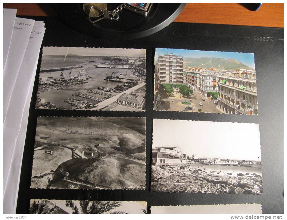 lot 7 cpsm dentelées petit format algérie oran turenne zeralda arzew couleur et noir et blanc