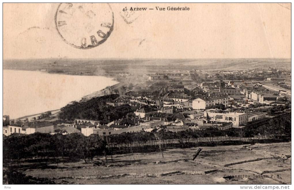 ARZEW   vue générale écrite timbrée bon état