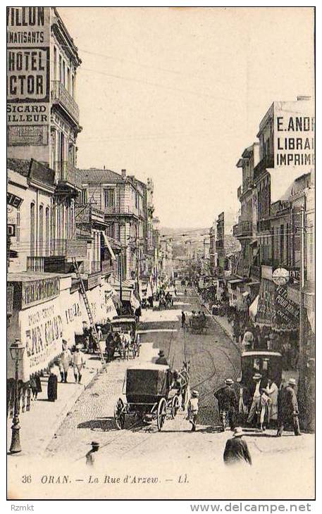 ALGERIE  ORAN  La Rue d'Arzew