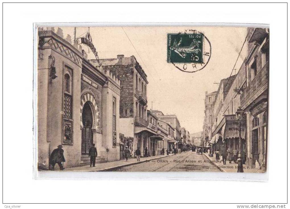 ALGERIE Oran, Rue d'Arzew, Cinéma Alhambra, ed Idéale PS 64, 1911
