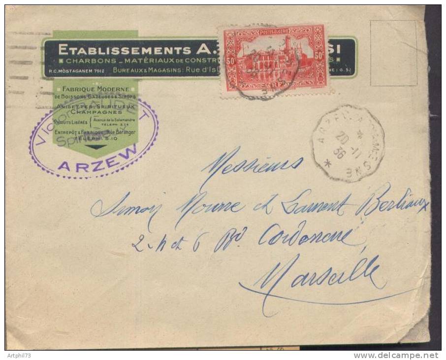 53582 - 1 TP cad convoyeur ARZEW A ...MESNE * II 1936 TB