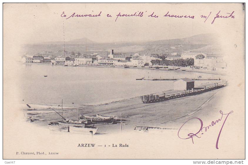 cpa Réf-JP-654  ( Algérie )     La Rade   d´ ARZEW  en 1902