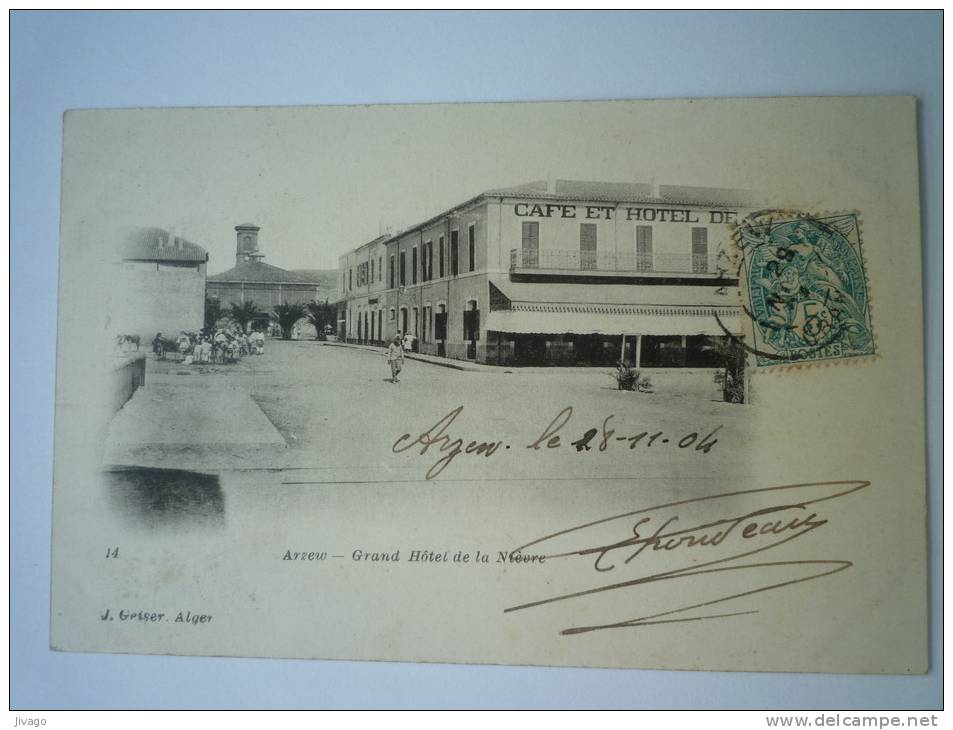 ARZEW    Grand Hôtel de la  NIEVRE   (J. GEISER - Alger)