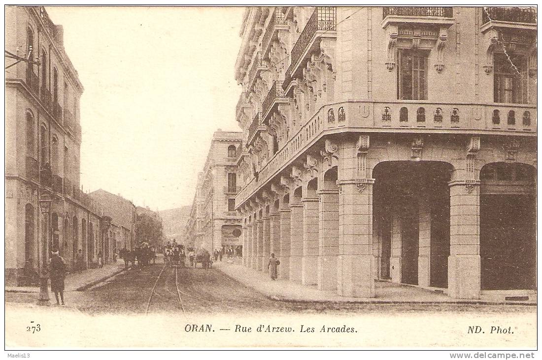ORAN - RUE D ARZEW LES ARCADES