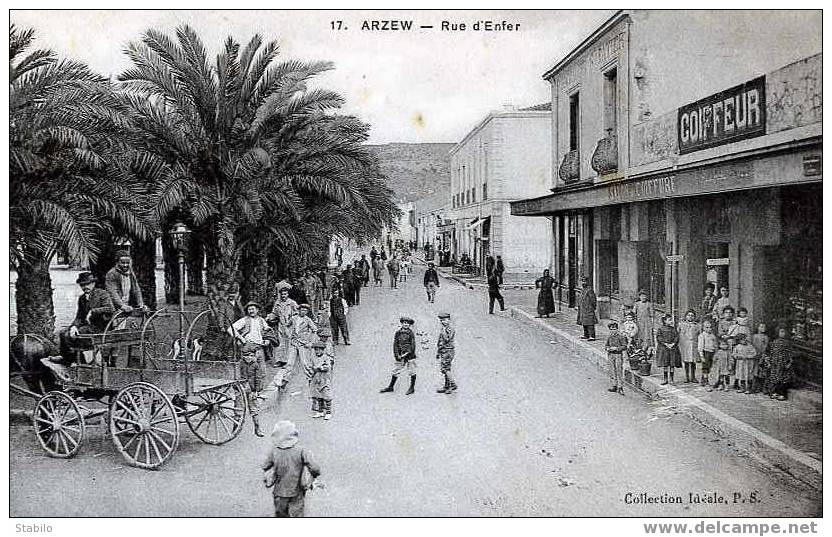 ALGERIE - ARZEW - RUE D´ENFER ANIMEE