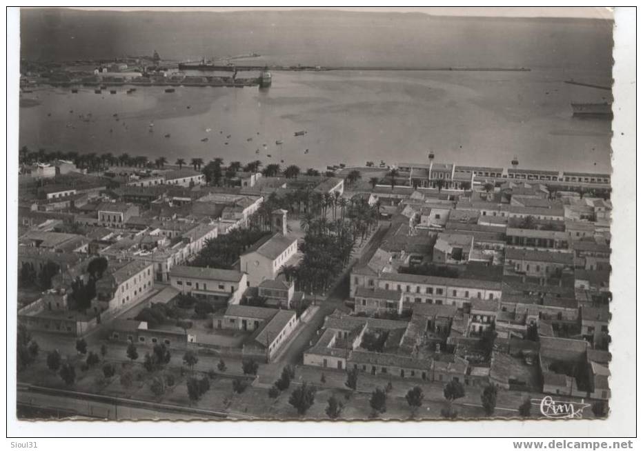 ARZEW  ORAN  VUE AERIENNE  l eglise la ville le port 2° CHOIX 1 COTE RETAILLE