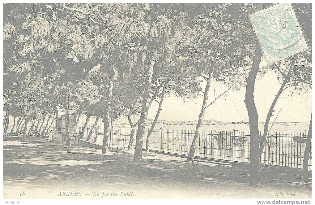 ALGERIE.  ARZEW.  LE JARDIN PUBLIC.  GROS PLAN.  1906