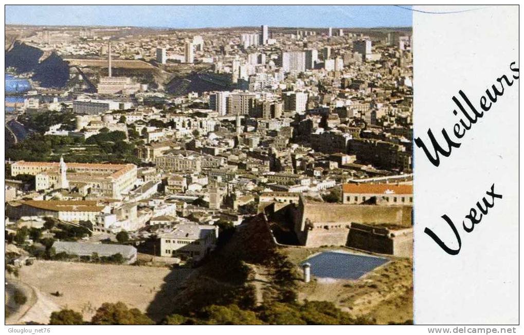 MEILLEURS VOEUX D'ARZEW CPSM DENTELEE FORMAT 7/11 CENTIMETRES VOIR SCANER