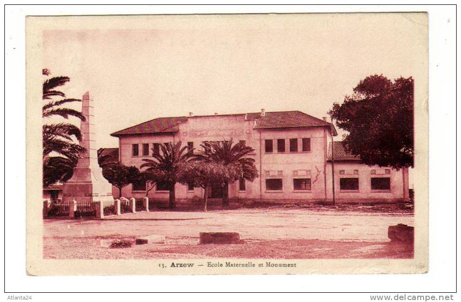 ARZEW - ECOLE MATERNELLE ET MONUMENT  (ALGERIE)