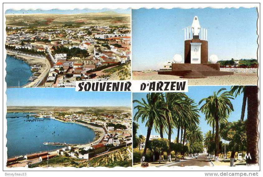 CPA (Réf I160) Souvenir d'ARZEW (AFRIQUE - ALGÉRIE) MULTI VUES (animée)