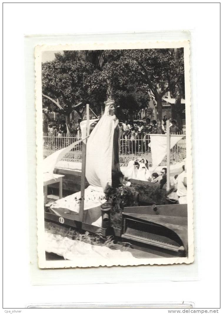 ALGERIE Arzew Photo, Procession de la Vierge, Notre Dame de la Mer, Char, Photo 9x13, 195?