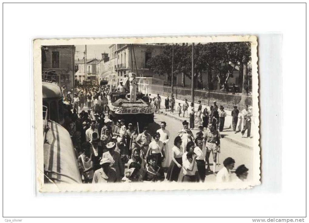 ALGERIE Arzew Photo, Procession de la Vierge, Notre Dame de la Mer, Char Reine du Ciel, Photo 9x13, 195?
