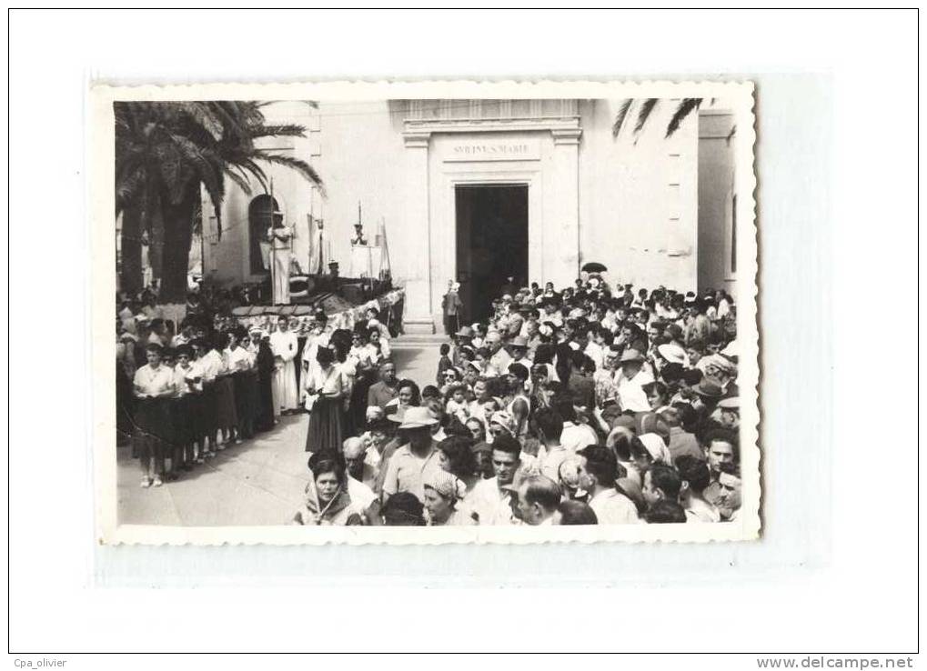 ALGERIE Arzew Photo, Procession de la Vierge, Notre Dame de la Mer, Char Reine du Ciel, n°2, Photo 9x13, 195?