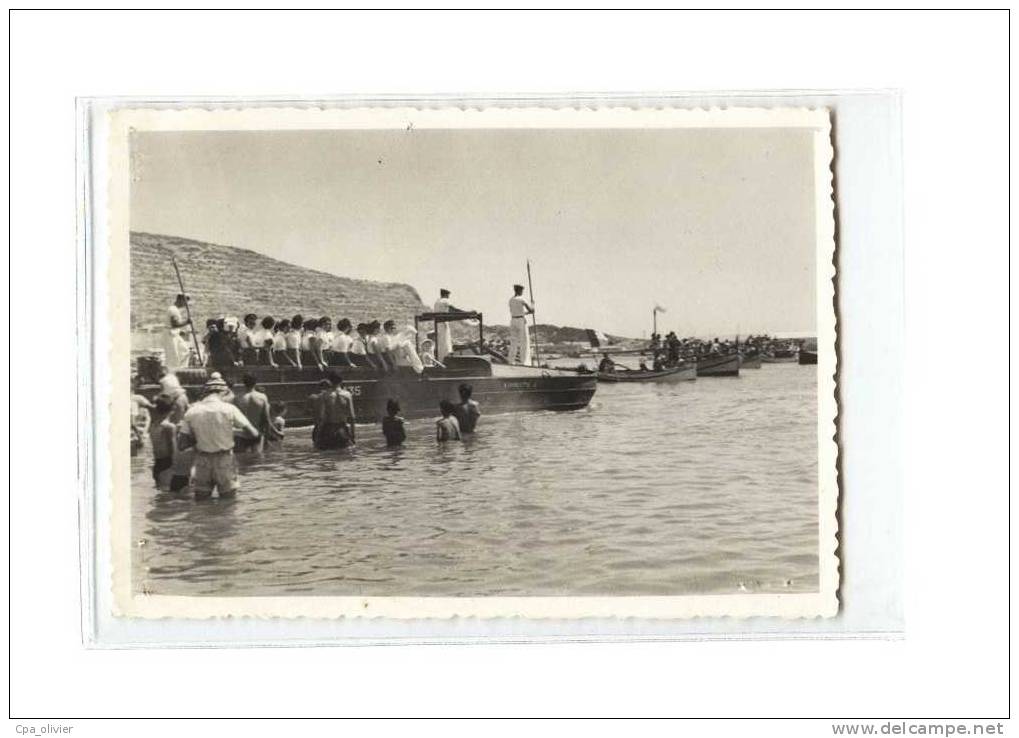 ALGERIE Arzew Photo, Procession de la Vierge, Notre Dame de la Mer, Bateau, Photo 9x13, 195?