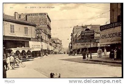 ALGERIE. ORAN. LA RUE D´ ARZEW. COMMERCES. PUB.
