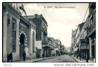AFRIQUE.ALGERIE. ORAN. RUE D´ ARZEW ET ALHAMBRA