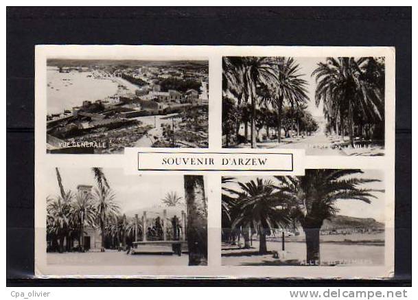 ALGERIE Arzew Multivue, Vue Générale, , Entrée de la Vilel, Place Isly, Allée Palmiers, ed CAP 17, CPSM 9x14, 1950