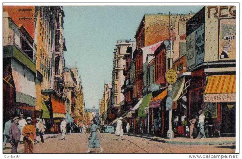 Oran, rue d´Arzew, carte colorisée et animée, neuve en parfait état