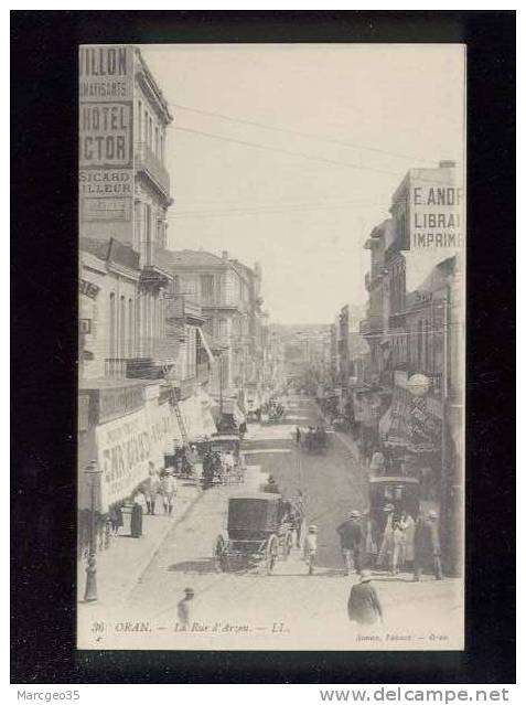oran la rue d'arzew  édit.simon  LL n° 36 animée magasins belle carte