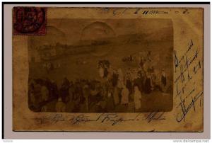 EL GOLEA = 2 Photo très sombres = cachet poste ...bleu