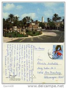 Algeria - El Golea - L'Hotel du Grand Erg et la Place Port Said - used 1978 - nice stamp