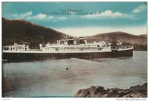 pyrenees orientales - ref A279- paquebot -courrier - l el golea * rentrant au port   - carte bon etat  -