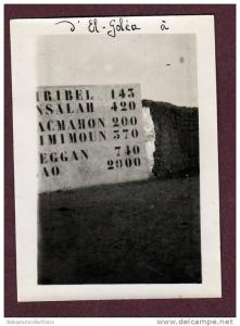 Belle photo ALGERIE 1932 - EL GOLEA - PANNEAU ROUTIER