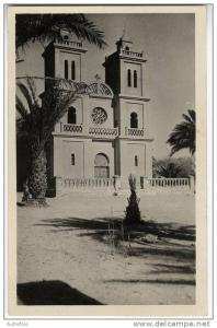 ALGERIE  EL GOLEA  FACADE DE L EGLISE SAINT JOSEPH PRES DE LA TOMBE DU PERE DE FOUCAULD
