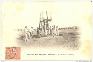 ALGERIE * EL-GOLEA - Un atelier de sondage