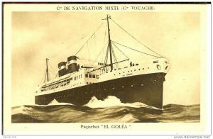 CPA  PAQUEBOT  EL GOLEA  Cie navigation mixte   0600
