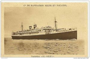 Cie DE NAVIGATION MIXTE - Cie TOUACHE - PAQUEBOT   EL-GOLEA   ( BATEAU )