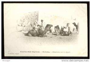 EL-GOLEA - Extrême-Sud Algérien - 3  Méharistes sur le départ - (Beau plan animé)