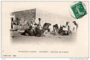 AFRIQUE. ALGERIE. EL GOLEA. Vue sur Les Meharistes sur Le Départ.