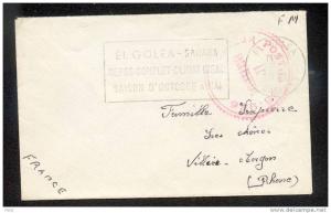 enveloppe Algérie Française 1961 cachet  El Golea Oasis          §1484