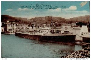 66. PORT VENDRES -  L'El Goléa  à quai à la Nouvelle Gare Maritime