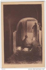 ALGERIE - TOUGGOURT  -ENTREE DE LA CRYPTE DU TOMBEAU DES ROIS