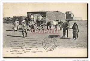 CPA Touggourt Relai De Bordj El Baady Caleche Atelage Chevaux