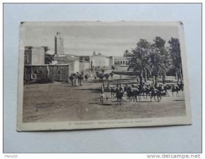 77-Postcard, carte postale, CPA, Algeria, Touggourt, départ d'une caravane de ravitaillement, Ed. Madame Dewamme nº 17