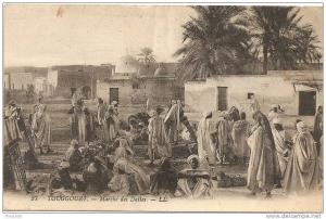 Algérie. Touggourt. Marché des dattes (1910)
