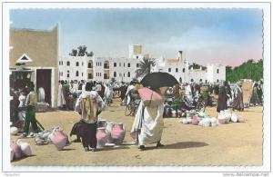 cpsm  bon etat ,    touggourt   dept de  l' O.C.R.S.  carte rare  , hotel transatlantique