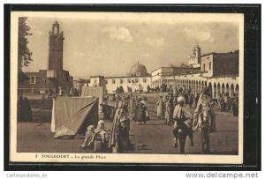 CPA Touggourt, La grande Place