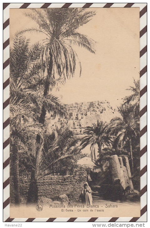 3AC1105 MISSIONS DES PERES BLANCS SAHARA EL GOLEA UN COIN A L'OASIS  2  SCANS