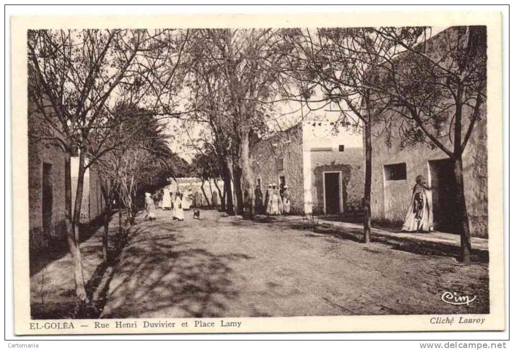 El-Goléa - Rue Henri Duvivier et Place Lamy